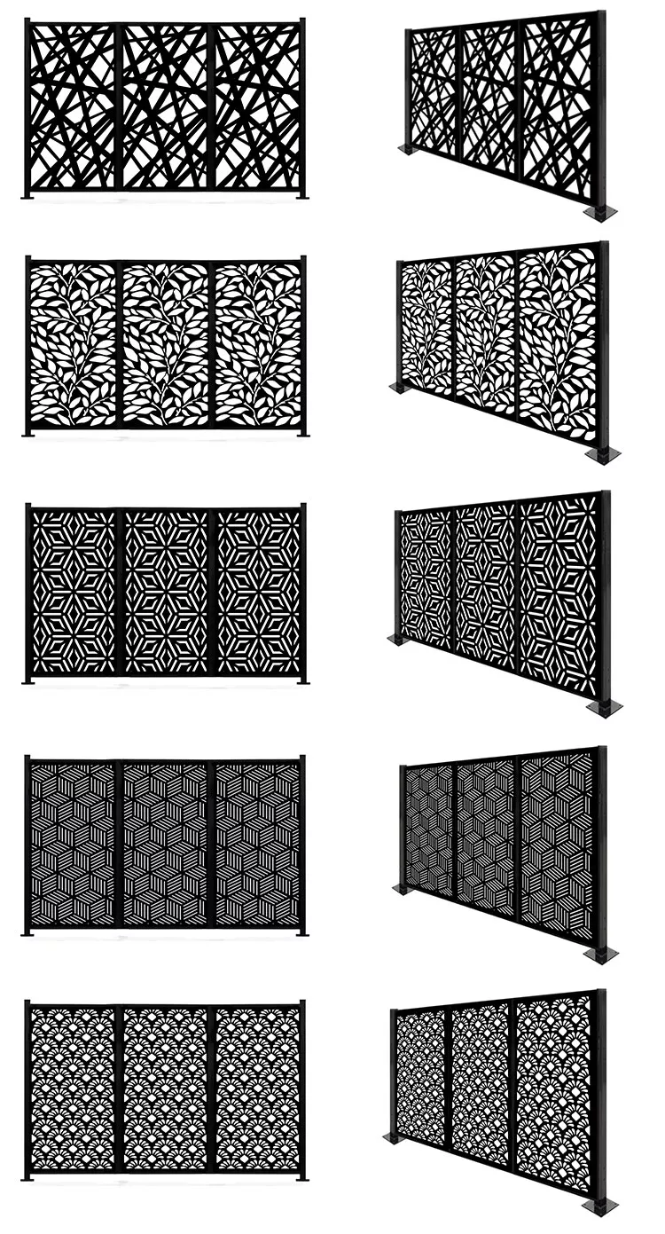 Decorative Laser Cut Privacy Fencing Panel