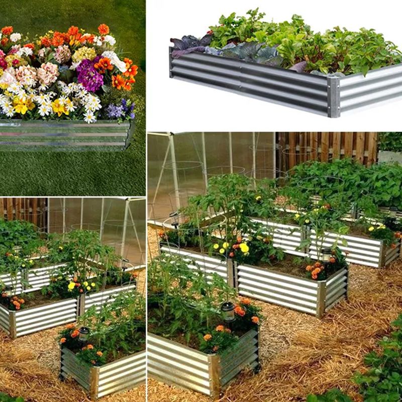 Outdoor Use Galvanized Steel Metal Oval Raised Garden Beds for Vegetables Flowers Herbs
